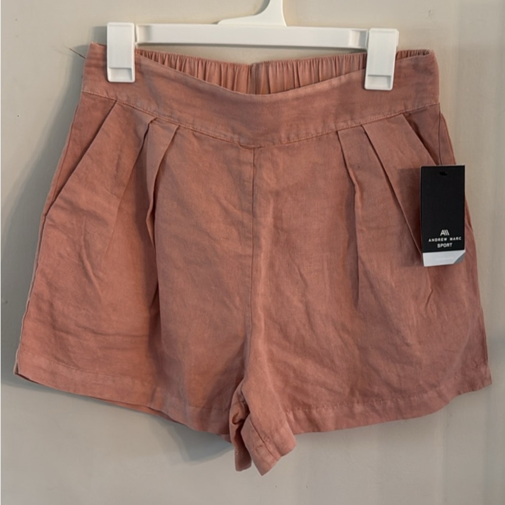 Andrew Marc Pink High Waist Shorts
